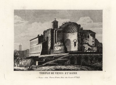 Blick auf den Tempel der Venus und Roma, Rom von Unbekannt