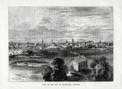 Ansicht der Stadt Melbourne, Victoria, Australien, 1877 von Unbekannt