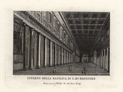 Ansicht des Inneren der Basilika Santa Maria Maggiore, Kirche von Santa Maria Maggiore, Rom von Unbekannt