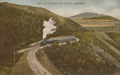 Ansicht auf die Vale of Rheidol Railway, frühes 20. Jahrhundert von Unbekannt