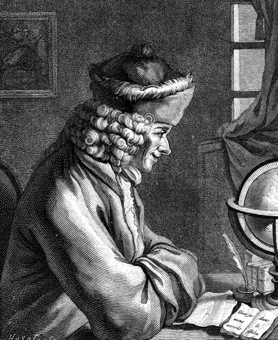 Voltaire, französischer Autor, Dramatiker, Satiriker und Schriftsteller des 18. Jahrhunderts von Unbekannt