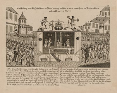 Vorstellung der Kopf-Maschine zu Paris von Unbekannt