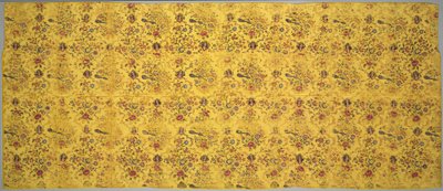 Wandverkleidung mit Flora, Pfauen und Porträtmedaillons, 1800er von Unbekannt