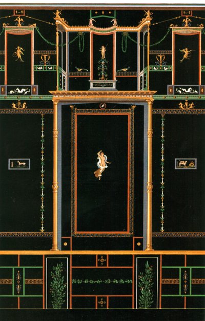 Wanddekoration, Pompeji, Italien, 1928 von Unbekannt