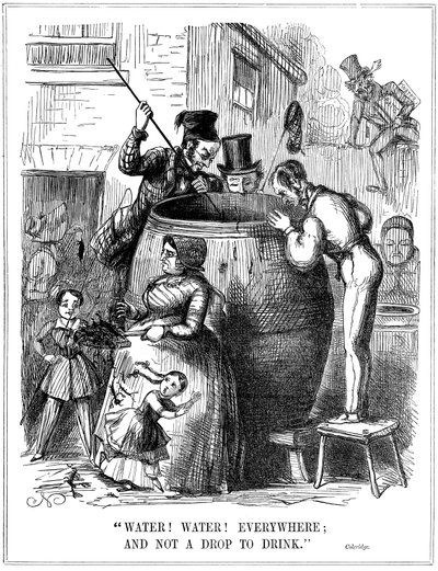 Wasser! Wasser! Überall, und kein Tropfen zu trinken, 1849 von Unbekannt