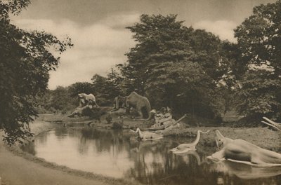 Wo die Bestien der Urzeit am See im Palastgarten lauern, ca. 1935 von Unbekannt