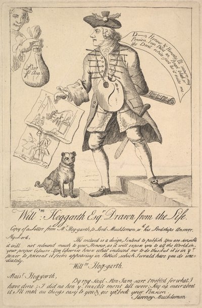 William Hogarth Esq. Aus dem Leben gezeichnet, 1763 von Unbekannt