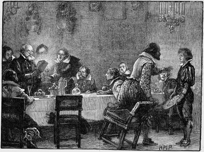 William Parker Lord Monteagle, erhält Warnbrief über das Komplott, 1605 von Unbekannt