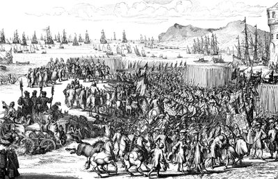 Wilhelm von Oranien landet mit seiner Armee in Torbay, Devon, 5. November 1688 von Unbekannt