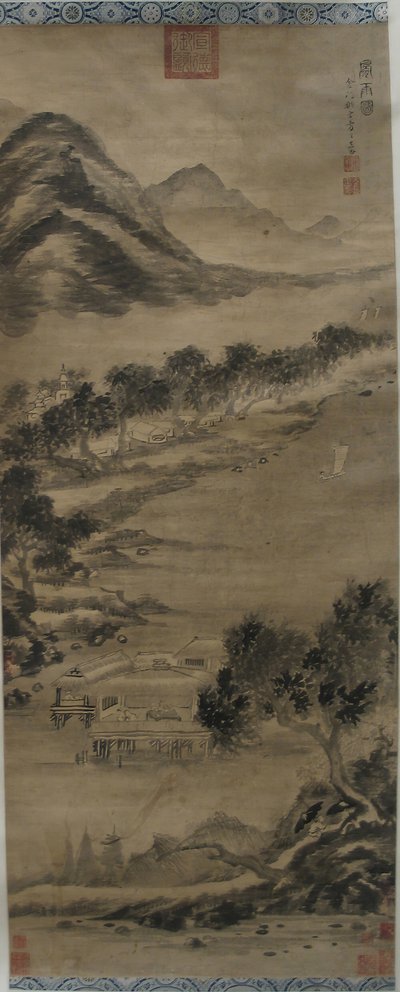 Wind und Wasser: Landschaft im Stil von Mi-fei von Unbekannt
