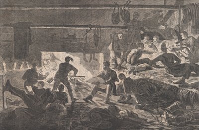Winterquartiere im Lager - Das Innere einer Hütte Harper