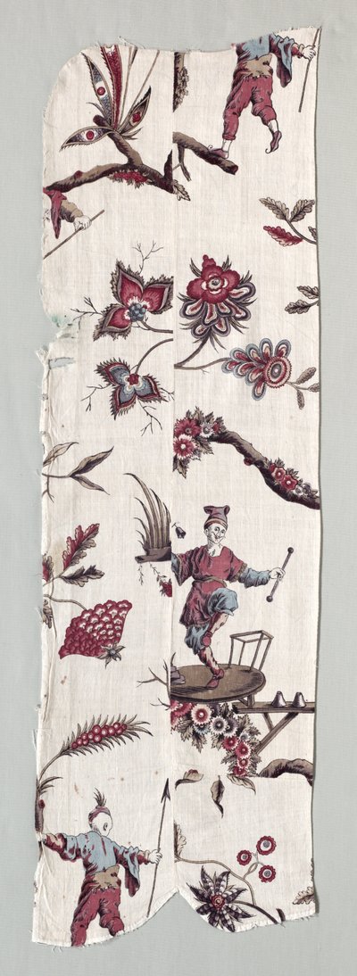 Holzschnittbedruckte Textilfragmente, um 1785 von Unbekannt