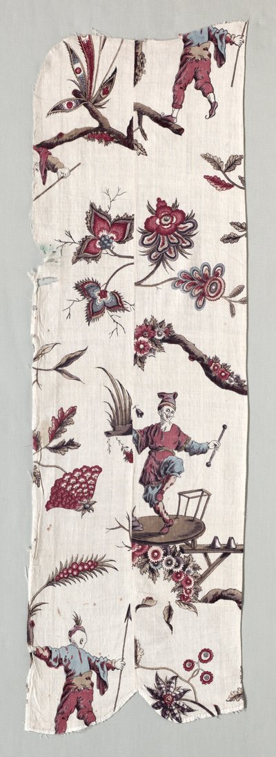 Holzschnittbedruckte Textilfragmente, ca. 1785 von Unbekannt