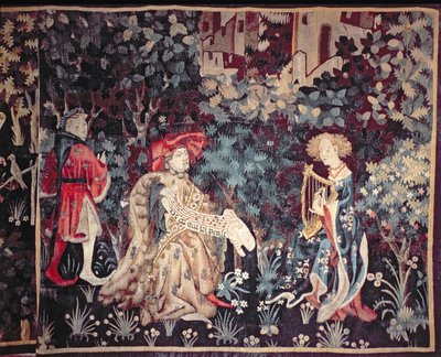 Das Konzert, Wandteppich aus Arras, 1420 von Unbekannt Unbekannt