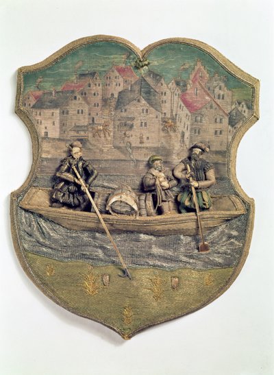 Besticktes Zunftsymbol ausgeführt von Wolf Popp, Passau, ca. 1574-5 von Unbekannt Unbekannt