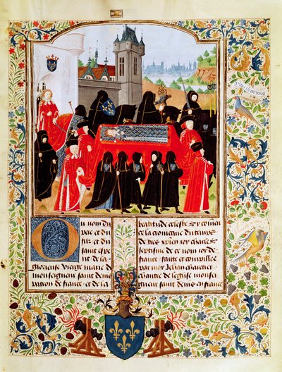 Fr 2691 f.11 Beerdigung von Karl VI. von Frankreich im Jahr 1422 mit dem Herzog von Bedford als Haupttrauergast und Mitgliedern des Pariser Parlaments von Unbekannt Unbekannt