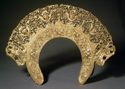 Russisches Diadem mit Filigranarbeit von einem Silberschmied mit dem Monogramm C.A., ca. 1730er Jahre von Unbekannt Unbekannt