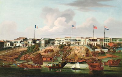Die Hongs von Kanton - China-Handel, ca. 1850 von Unbekannt Unbekannt