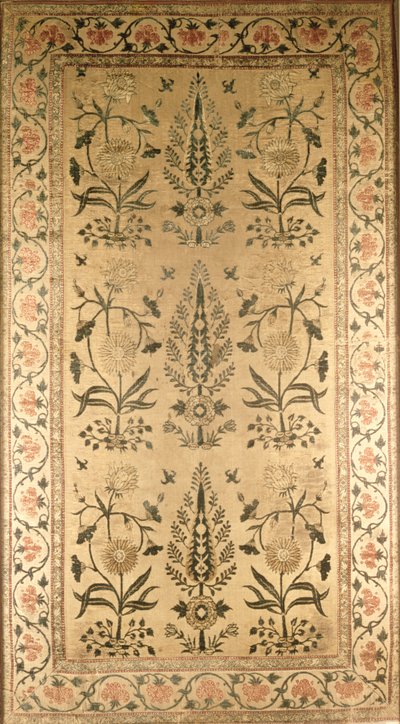 Samtbodenbelag, Moghul, Shah Jahan Periode, 1628-58 von Unbekannt Unbekannt