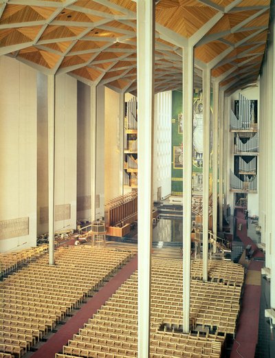 Blick durch das Kirchenschiff, Coventry Cathedral von Unbekannt Unbekannt