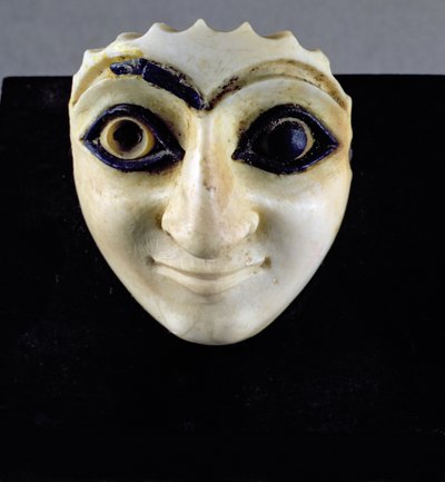 Kopf einer Figur aus dem Tempel von Nini-zaza, Mari, 2600 v. Chr. von Unbekannt