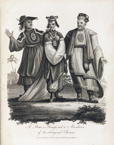 Ein Prinz, eine Prinzessin und ein Mandarin der eingeborenen Chinesen von Unbekannt
