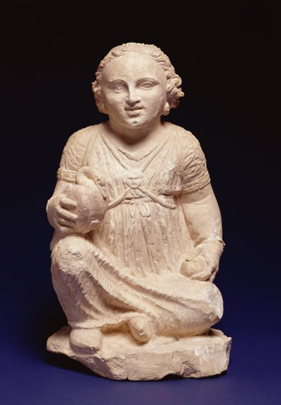 Ein sitzendes Mädchen mit einem Schwan, Zypriotisch, ca. 200 v. Chr. von Unbekannt