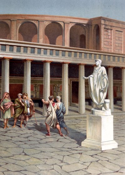 Eine Straße in Pompeji von Unbekannter Künstler