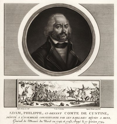Adam Philippe, Comte de Custine, französischer Revolutionsgeneral, wegen Verrats hingerichtet 1793 von Unbekannt