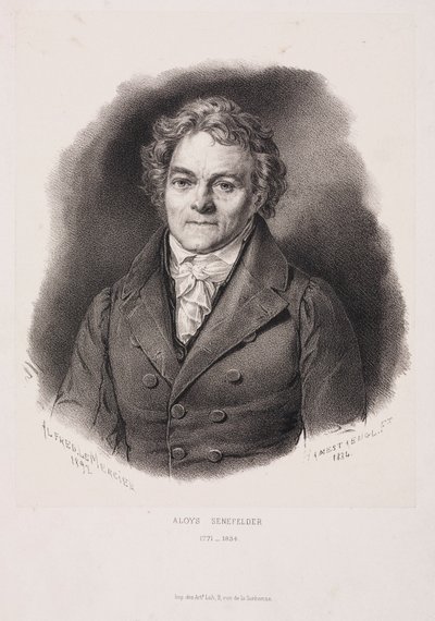 Alois Senefelder, deutscher Erfinder der Lithografie, frühes 19. Jahrhundert von Unbekannt