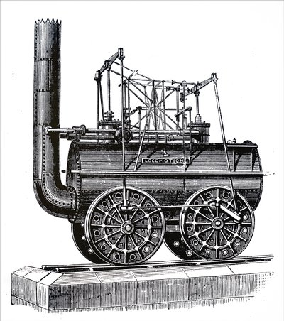 Eine Lokomotive I gebaut von George Stephenson von Unbekannt
