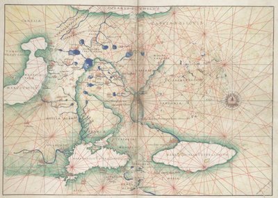 Portolan-Atlas von Battista Agnese (Italien ca. 1550) von Unbekannter Künstler