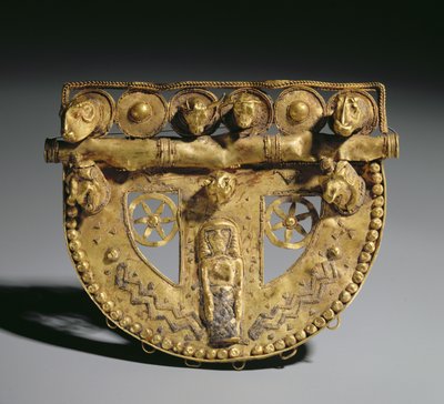 Gürtelschnalle mit granuliertem Dekor, Orientalische Periode, ca. 700 v. Chr. von Unbekannt