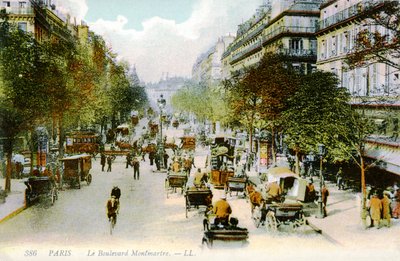 Boulevard Montmartre, Paris, ca. 1900 von Unbekannter Künstler