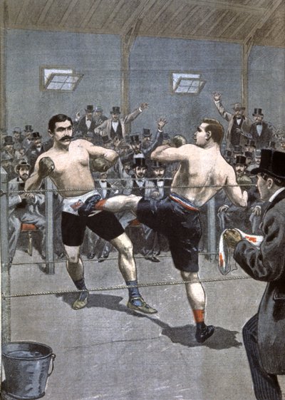Boxkampf in Paris von Unbekannter Künstler