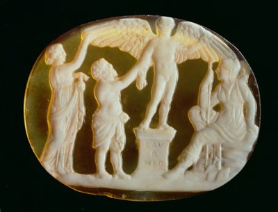 Kamee von Ikarus und Daedalus mit Persephone und Artemis von Unbekannt