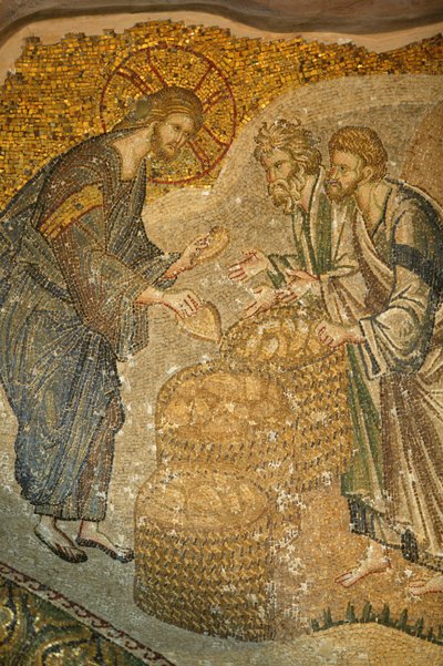 Kirche des Heiligen Erlösers von Chora. Jesus und das Brot, Istanbul, Türkei von Unbekannt