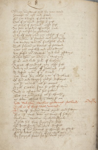 Kopie der Chronik von Andrew of Wyntoun, Fol 319 verso, (Detail), ca. 1550 von Unbekannt