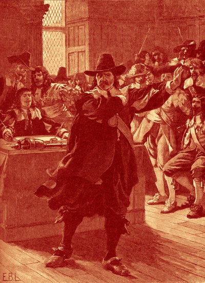 Cromwell spricht vor dem Langen Parlament von Unbekannter Künstler