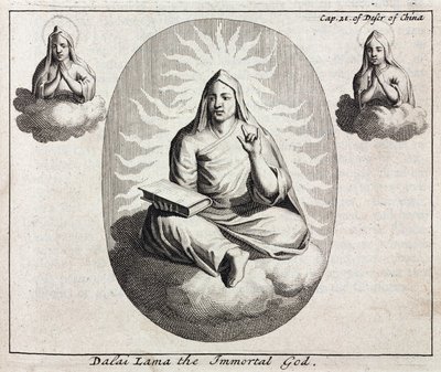 Dalai Lama der unsterbliche Gott, ca. 1700 von Unbekannt
