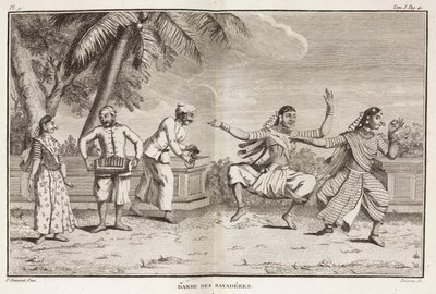Tänzer und Musiker, Indien von Unbekannt