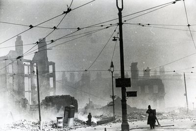 Derby Square in Liverpool nach einem deutschen Bombenangriff von Unbekannt