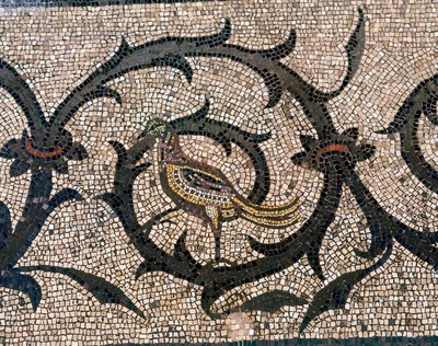 Detail des Bodens der frühchristlichen Basilika von Aquileia, Udine von Unbekannt