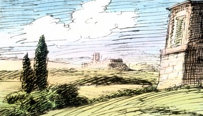 Zeichnung von Goethe von Unbekannter Künstler