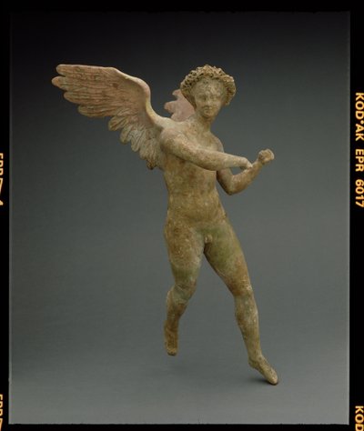 Eros im Flug, Figur hergestellt in Myrina in Kleinasien, griechisch, hellenistische Periode, um 150-100 v. Chr. von Unbekannt
