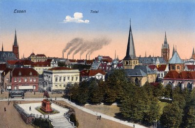 Essen, Deutschland - Blick auf das Stadtzentrum, frühes 20. Jahrhundert (Postkarte) von Unbekannter Künstler