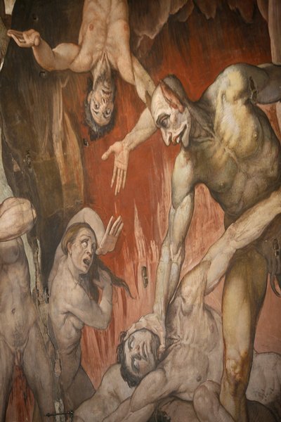 Fresko darstellend die Hölle im Dom von Florenz, Italien von Unbekannt
