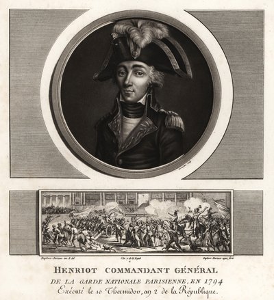 Francois Henriot, Jakobinerführer, Generalleutnant der Pariser Nationalgarde, hingerichtet 1794 von Unbekannt