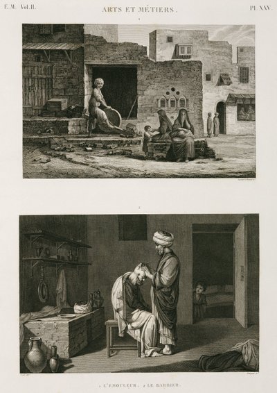 Eisenwaren & Eisenwarenhändler, Messerschleifer und Friseur, Ägypten, ca. 1798 von Unbekannt