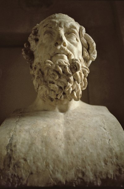Kopf von Homer (Marmor) von Unbekannt
